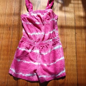Juicy Couture - Pink/White Tie Dye Youth Girl Shorts  Romper. Size XXS(4/5)